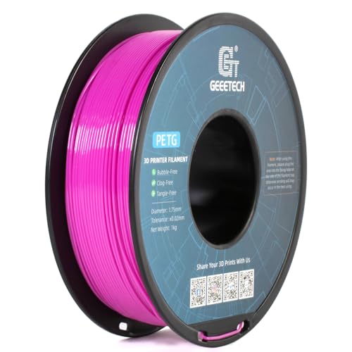 GEEETECH PETG Filament 1,75 mm, 3D Drucker Filament,1 kg pro Spule,Pink