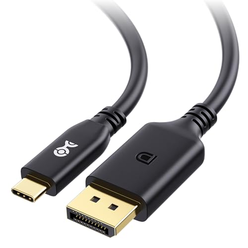 Cable Matters [VESA-zertifiziert] 40 Gbps USB C DisplayPort 2.1 Kabel 2 m, unterstützt DP40, 8K@120Hz / 4K@480Hz (Thunderbolt 4 DisplayPort Kabel) Schwarz – nicht für tragbaren USB-C-Monitor