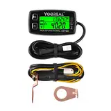 Yooreal Motor Temperaturmesser Digitaler Betriebsstundenzähler und Drehzahlmesser, Motortemperaturanzeige, hintergrundbeleuchtetes Display, wasserdicht für Roller, Mini-Fahrrad, Motorrad, Rasentraktor