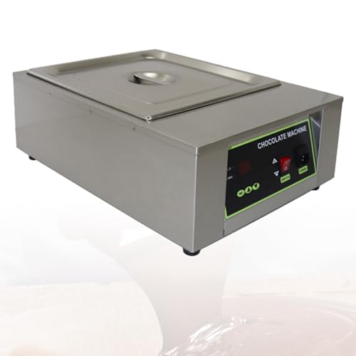 VPAIUNCKU Commercial Edelstahl -schokoladenhischung Und Temperaturmaschine 1-6 -Tank -elektrelmeld Mit Digitaler Temperaturkontrolle, Ideal Für Restaurants, Bäckereien Und Schokoladengeschäfte 1Tank