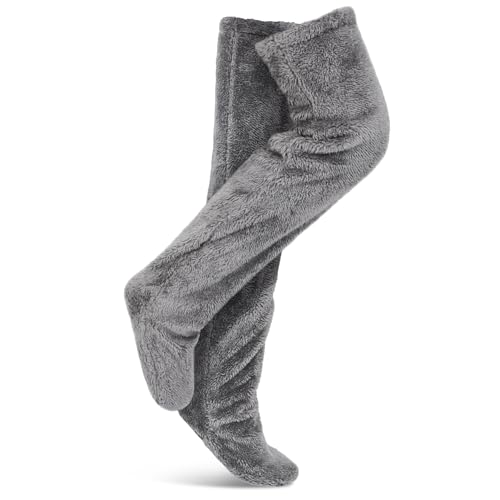 Firtink Lange Kuschelsocken Damen Fuzzy Socks Kuschel Socken Overknee Kuschelsocken Flauschige Socken Damen Home Schlafen Socken Plüschwärme Lange Socken Winter Warme Socken