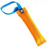 Bull Fit Beisswurst für Hunde, 25 cm mit Handschlaufe - Sehr Robustes Hundespielzeug zum Training, Tauziehen und Zerrspiele mit Hund - Aus hochwertigem Feuerwehrschlauch handgefertigt, orange