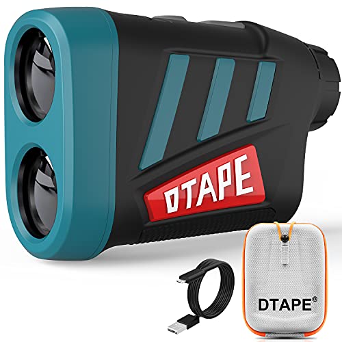 Entfernungsmesser, DTAPE DT600 Laser Golf Entfernungsmesser,Jagd Golf Rangefinder Lasermessgerät mit 6 Facher Vergrößerung und Aufladbarer Batterie, IP54 Wasserdicht, Abstandsmessung 3~600m