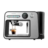 Cecotec Espressomaschine Power Espresso 20 Square Pro, 1450 W, 20 bar, ThermoBlock, Vaporizer, 2 Kaffeetassen, herausnehmbarer Wassertank 1 Liter, Becherwärmtablett