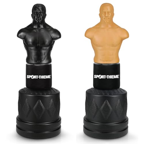 Sport-Thieme Boxdummy Boxing Man | Höhenverstellbarer Kampfsport Trainingsdummy + Standfuß in Zwei Farben | Realistisch, Standsicher, große Trefferflächen | 175x56x56 cm | Gefüllt: ca. 126 kg