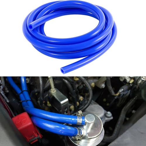 Unterdruckschlauch,3 Meter Gummischläuch,Kühlmittel Schlauch 4mm,Hochtemperatur Silikonschlauch,4 mm Innendurchmesser 8mm Außendurchm,für Motor Fahrzeugkühlers Turbo Kühlmittel Schlauch-Blau