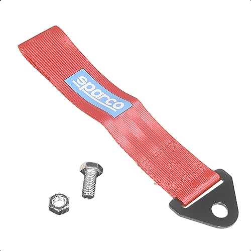 LoreenCar Universelles Modell abschleppseil Auto abschleppschlaufe abschlepphaken Hochfeste Polyester-Fasermaterialien Trailer Rope für vorne hinten Stoßstange Abschlepphaken (Rot)