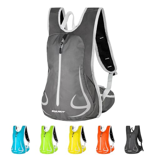 EULANT Kleiner Rucksack für Damen & Herren, Leicht Laufrucksack 15L,Wasserdicht Kleiner Sport Rucksack für Fahrrad Trekking Skifahren Wander Joggen, Upgraded auf wasserdichten Frontreißverschluss