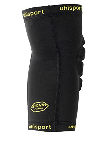 uhlsport Unisex Bionikframe ellbogenschoner Ellbogenschoner, schwarz/fluo gelb, S EU