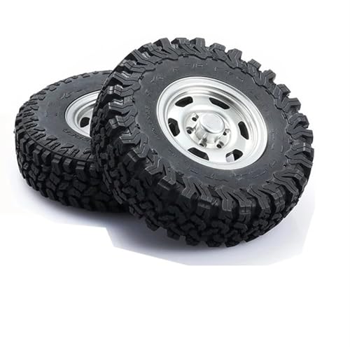 JVRWSC RC Autoreifen Felge Kompatibel Mit Bronco Für Defender Für Axial 1/10 RC-Autoteil DJ 1,5 Zoll 87 Mm RC Crawler All-Terrain-Reifen Offroad-Gummifelsenreifen