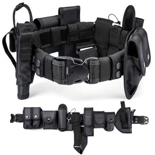 FREE SOLDIER Mehrzweck-Taktikgurt, Geeignet für Militär- und Polizeieinsätze. Aus 600D Nylon-Material, Ausgestattet mit 10 Erweiterungstaschen, Verstellbar und mit Modularem Ausrüstungssystem