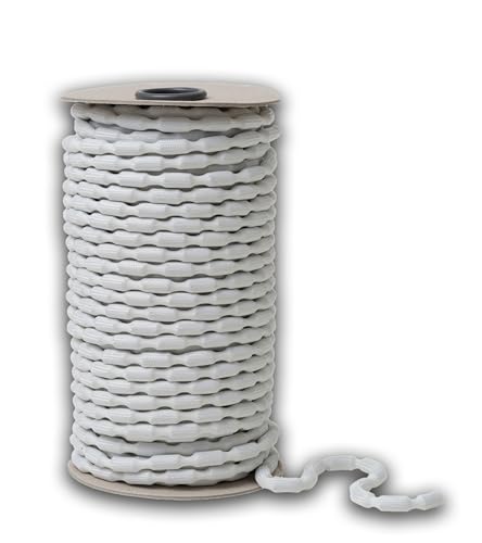 IPEA Bleiband für Vorhänge, Stoffe, Moskitonetz – Super Schwer 200 g/m - 3 Meter – Made in Italy – Bleiband für Gardinen - Gewicht, Bewschwerung, Ballastgewicht – Weiß – 200 g/m