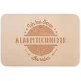 JUNIWORDS Frühstücksbrettchen, Ich bin dieser legendäre Alarmtechniker, von dem alle reden, Holzbrett Frühstücksbrett Holzbrettchen (5038247)