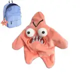 XPJBKC Angry Star Toy, Angry Star Face Plush, Angry Starfish Toy, Dancing Star Plush, Angry Moving Star Plush, Streiche Spielzeug für Kindergeschenk, Rucksack-Anhänger, Rosa