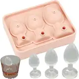 Lustige Eiswürfelform aus Silikon, Butt-Plug-Form, Eiswürfelform, 2024 Eiswürfelform, lustige Form für Streich, Junggesellenabschied, Bar, Cocktail, Whiskey (Rosa)