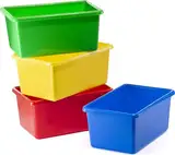Prextex Toy Lagerplätze - Packung mit 4 Container Kleiderschrank Veranstalter Klassenzimmer Spielzeug Veranstalter