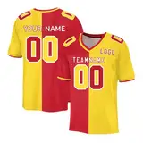 T-Shirt Baseball Damen T Shirt Selbst Gestalten American Football Kostüm Baseball Shirt mit Druck Personalisierte Fußball Trikot Kinder Football Training Jersey Fussball