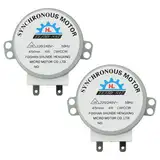 2 Stück Synchronmotor TYJ50-8A7 Drehteller Motor Mikrowellen Plattenspieler Motor, für Mikrowellenofen-Drehteller, 220-240VAC, 4/5R/Min, CW/CCW, 50Hz, Einfache Installation, Robuste Konstruktion