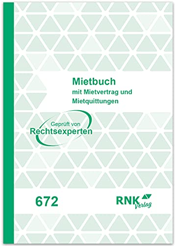 RNKVERLAG 672 - Mietbuch Wohnungsmietvertrag, 32 Seiten, 12 x 17 cm, 1 Stück