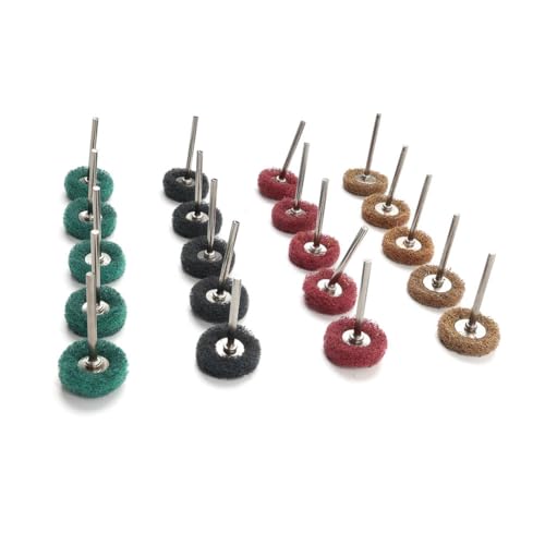 FSFYUK 20 stücke 1/8 "Nylon Schaft Schleif Polieren Schleifen Rad Polieren Buffer Set Dreh Werkzeug Gemischt