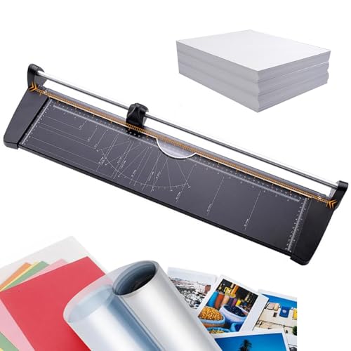 A2 Papierschneider, A2 Rotary Paper Trimmer Cutter, Schnittbreite 60 Cm/23,6 Zoll, Können 1 Mm/10 Blätter Papier Schneiden, Verschiedene Materialien, Rostfeste Metallpanel, Für Druckgeschäfte, Schulen