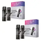 ELFBAR ELFA TURBO LEERPODS (4ER PACK) - Refillable (nachfüllbar) - 2ml Tank mit bis zu 10 Nachfüllungen pro Pod - Mesh Coil mit 0.8 Ohm