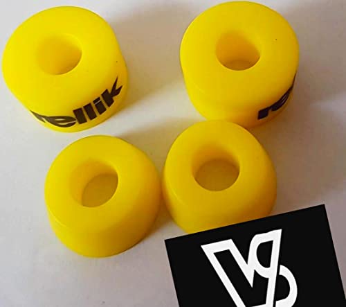 Vamos Skate Co. Rellik Lenkgummi, 95A Skateboard Lenkgummis Gelb Medium - Lenk Gummi, Bushing Set für Skateboard Achsen,Härte 95a Sticker