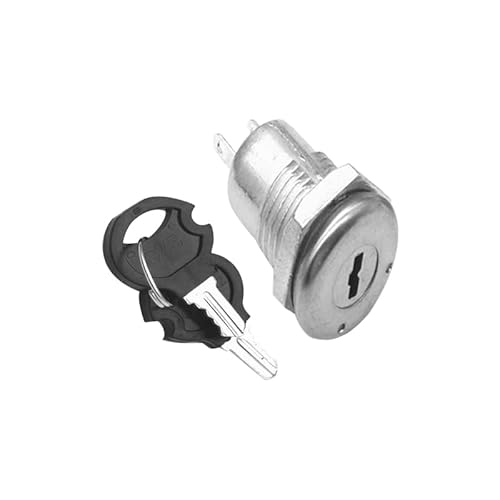 5 STÜCKE Elektrischer Schlüsselschalter ON Off Keyswitch Metalldrehschalter 2-polig mit passenden Schlüsseln für Telefonschrank Meter Box usw