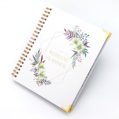 Miawtro Hochzeitsplaner - Wedding Planner, Hochzeitsplaner Deutsch – über 130seiten– Hochzeits-Checkliste – Hochzeitsplanungsbuch, Vintage-Hochzeitsgästebuch, Hochzeitsdeko, (24 X 29 Cm)