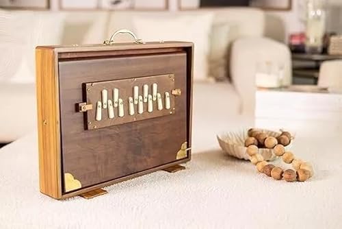 Amilav Collections Shruti-Box aus massivem Teakholz, 40,6 cm, mit Tasche, langes Sustain, Surpeti 440 Hz für Yoga, Meditation und Gesang