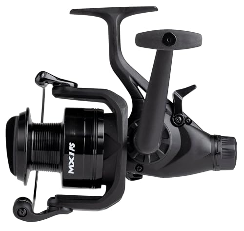 Mitchell MX1 FS Freilauf Baitrunner Style Angelrolle - Karpfenangeln - Brassen, Schleien, Barben, Schwarz, 6500