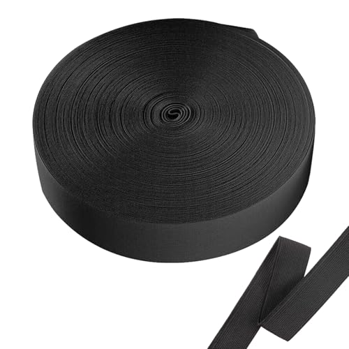 Gummiband 20mm,Gummiband Nähen,Gummiband Schwarz,Gummiband Breit,Elastisches Band,Breites Gummiband,Eckverschlüsse Für Gürtel, Hosen, Kleider, Bastelprojekte Und Mehr(6 Meter)