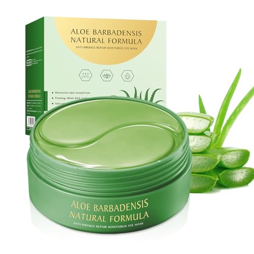 Augenpads,60 PCS Eye Patches,Anti Aging Under,Augenpads Gegen Augenringe,Augenringe Entfernen,Falten,Tränensäcke,Puffiness,Mindern Müde Augen,Collagen Under Eye Patches,Aloe Vera Augenpads