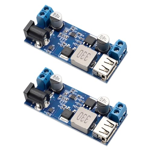 Step Down Converter Binghe 2 Stück DC-DC 24V/12V auf 5V 5A Step Down Power Supply Buck Converter mit USB Port Abwärtswandlermodul mit Fast Charge Recognition Chip Kompatibel mit Arduino