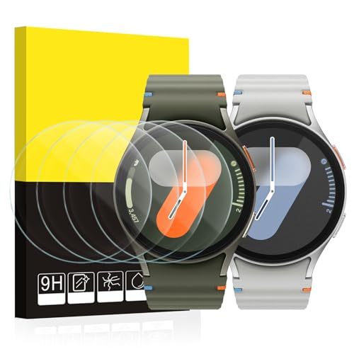 SPGUARD 4-Stück Schutzfolie Kompatibel mit Samsung Galaxy Watch 7 44mm Panzarglas Galaxy Watch 6/5/4 44mm Schutzfolie, Anti-Kratzen Hohe Klar Glas Displayschutzfolie für Galaxy Watch 7/6/5/4 44MM.