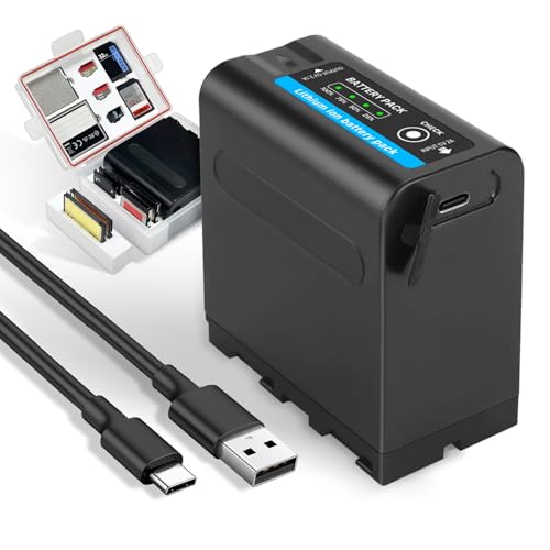 10800mAh Ersatzakku für Sony NP-F970 NP-F980 NP-F960 NP-F950 NP-F930 NP-F550 NP-F570 NP-F750 Akkus für Sony Handycams, Field Monitor, Videoleuchte