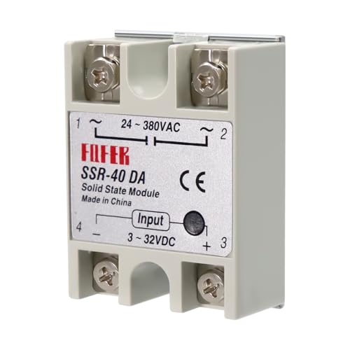SSR-40DA Solid State Relais AYWHP SSR Relais Halbleiterrelais SSR 40DA Einphasen Halbleiterrelais Eingang 3-32V DC Ausgang 24-380V AC