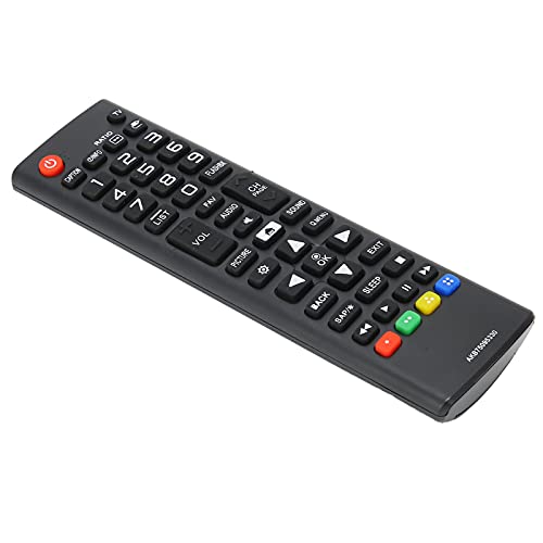 POENVFPO AKB75095330 TV -Fernbedienungssteuerersatz, Einfache Vollzugangschaltflächen, Bis zu 33 Fuß von der Entfernung von der Entfernung, für TV 24LH4830 43LJ5000 32LJ500B 43LJ500M, ABS -Material