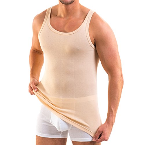 HERMKO 16000 Herren Unterhemd aus weichem Baumwolle/Modal, Größe:D 5 = EU M, Farbe:Cream