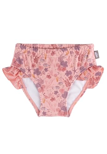 Sterntaler Badehose mit Corale Print und Volants - UV-Schutz 50+ Baby Schwimmhose mit Windeleinsatz bis Größe 86/92 - Mädchen Badehose mit praktischer Kordel zur Weitenregulierung, zartrosa, Größe 80