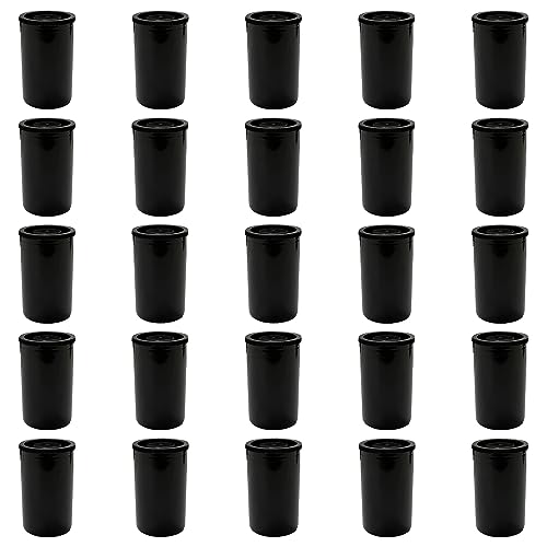 25 Stück Filmbox, Kunststoffdose, Köderbox Mit Deckel, Gerade Filmspulenbox, Filmkanister, Filmdosen Mit Deckel, Wiederverwendbare Wasserdichte Filmdosen Für Wissenschaftliche Aktivitäten (Schwarz)