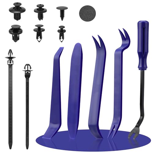 275-teilige Auto Befestigung Clips und Plastikkeile Set KFZ, Spreiznieten Kunststoffnieten Karosserie Clips Hebelwerkzeug Auto Zierleistenkeile Clipheber Demontage Werkzeug für Tür-, Innenverkleidung