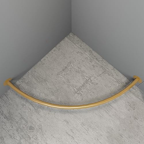 Einfache Umkleidekabine, Kleiderladen Hochzeitskleid Shop Boutique Umkleidekabine Raumteiler, 80 90 100 120CM Wand Hängende Stange Mit Beschattung Vorhang ( Color : Gold C-Shaped Rod , Size : 90cm/35.