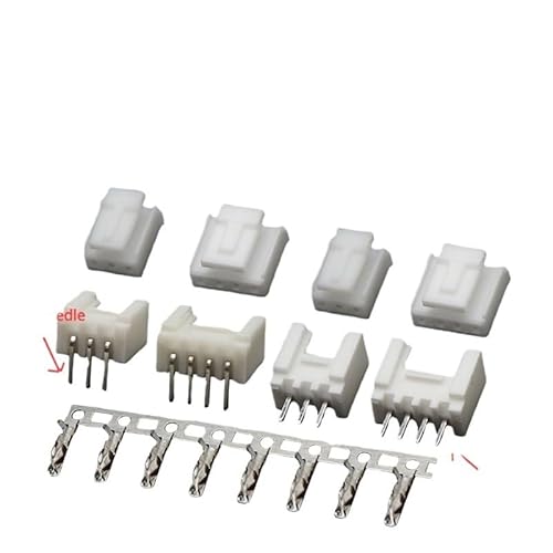 DSZUJTYROP 20 Sets/Lot Hy2.0mm Pitch Connector with Lock PCB Single Row Socket Pin Seat Wiring Terminal 2P 3 4 5 6 7 8 9 10P(HY2.0-8P,Straight Needle Set)