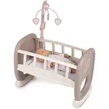 Smoby Toys - Baby Nurse Puppenwiege mit Mobile - Puppenbett mit Wippfunktion für Puppen bis 42 cm - Puppenzubehör für Kinder ab 18 Monaten