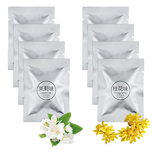 URAQT Auto Aromatherapie Tabletten, 8 Stücke Auto Lufterfrischer Nachfüllungen Feste Duft-Ersatzpads Refill Pads für Auto Aroma Diffusor 4 x Jasminduft + 4 x Duftender Osmanthusduft