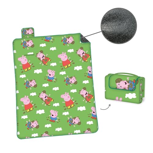 Herding Picknick-Decke Peppa Pig, 125 x 160 cm, Oberseite 100% Polyester, Füllung Polyurethan, Unterseite Polyethylen-Vinylacetat