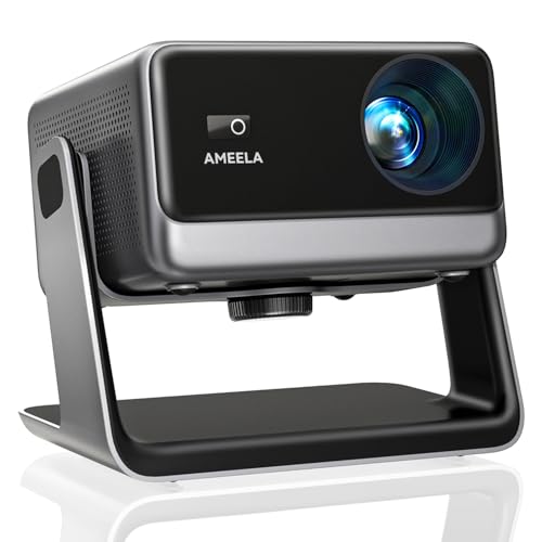 Beamer【Netflix Official & Dolby Audio】 AMEELA 1080P Beamer mit WiFi und Bluetooth, Autofokus/Trapezkorrektur 30000 Lumen 100,000+ Apps & Beamer 4K Unterstützt, Videoprojektor für IOS/Android/PS5