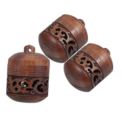 GANAZONO 3 Stück DIY Laternenshaped Aroma Pendant aus Holz für Ätherische Öle Stilvolles Hängendes Element für Aromatherapie und Persönliche Accessoires