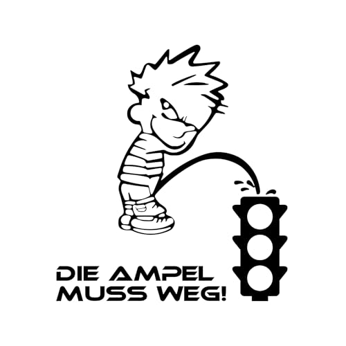 Autoaufkleber DIE AMPEL MUSS WEG GRÜNE NICHT MEINE REGIERUNG Aufkleber Sticker Pissmännchen